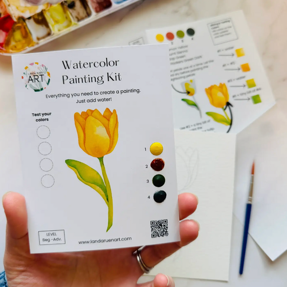 Yellow Tulip Watercolor Kit