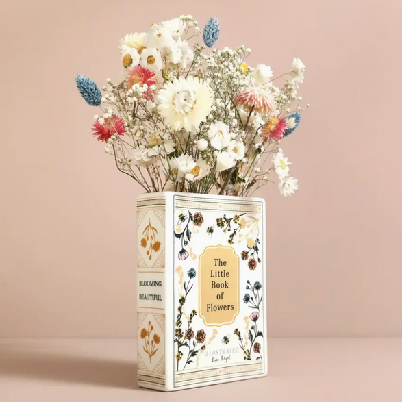 Mini Book of Flowers Book Vase
