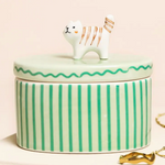 Green Cat Trinket Box