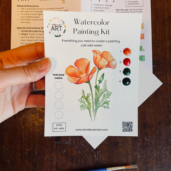 California Poppy Watercolor Kit