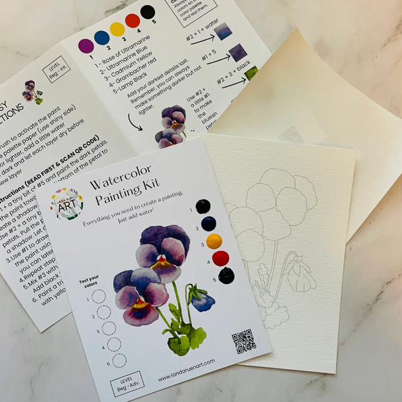 Pansy Watercolor Kit