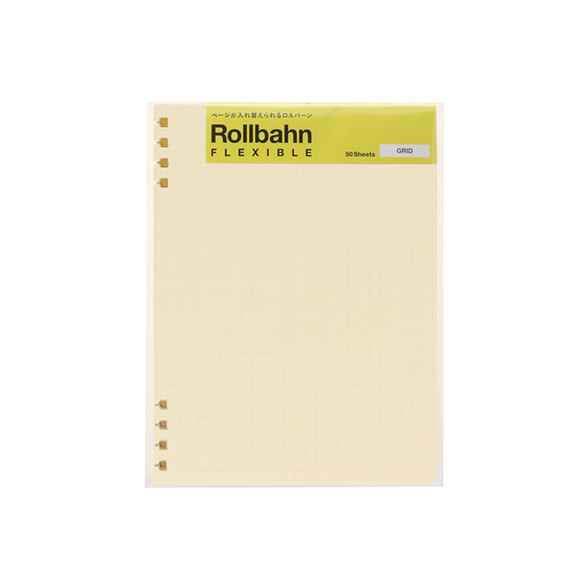 Rollbahn Flexible Notebook Graph Refill - Cream