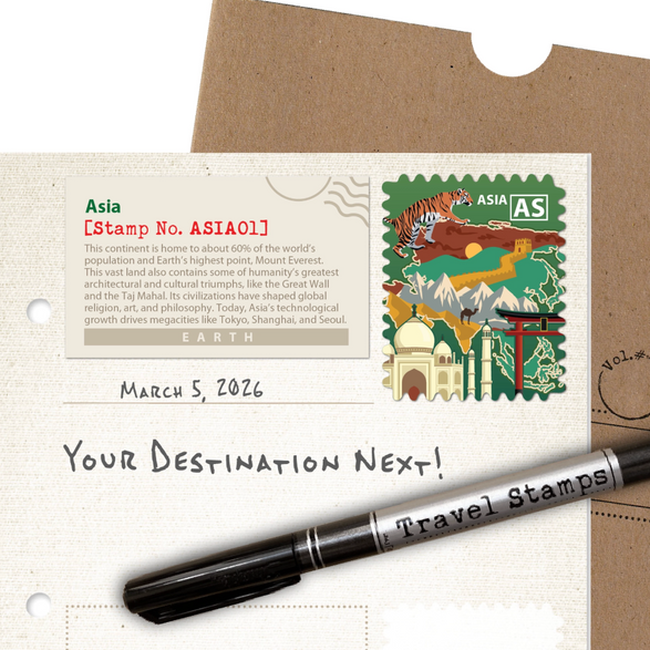 Asia Travel Stamp