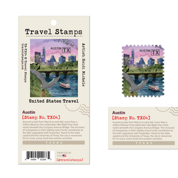 Austin Travel Stamp