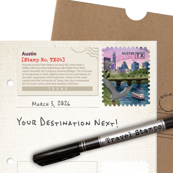 Austin Travel Stamp
