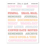 Embroidery Words Sticker Sheet