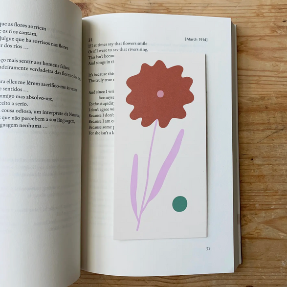 Red Flower Bookmark