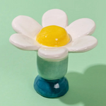Tiny White Flower Ceramic Sculpture