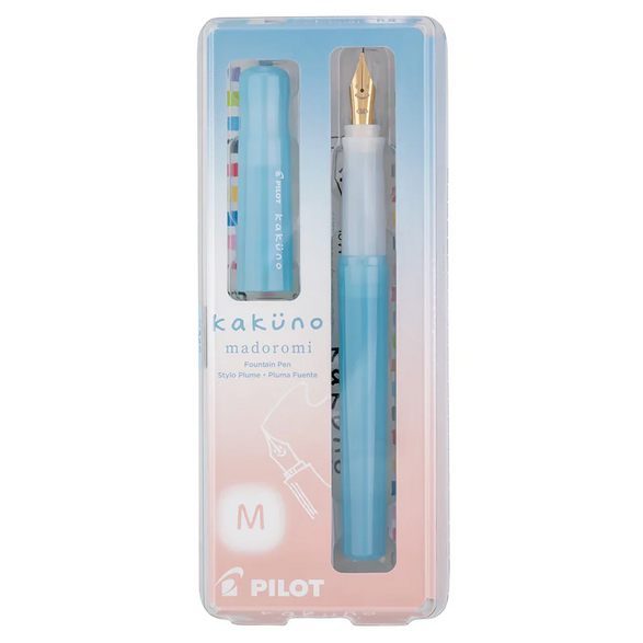 Kakuno Madoromi Blue Fountain Pen - 2 nib options
