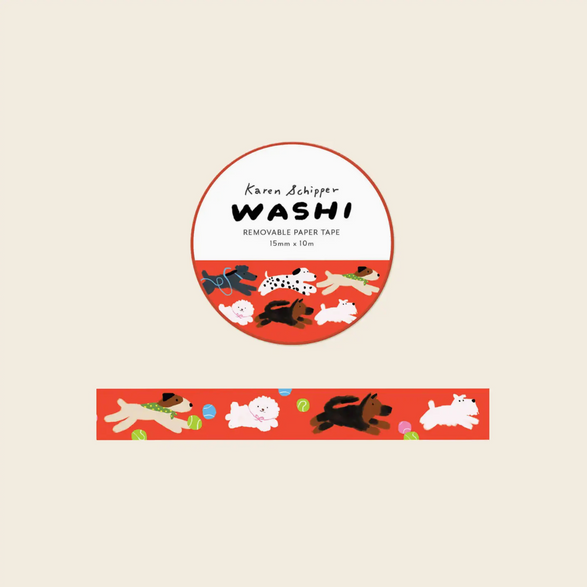 Red Dogs Washi Tape (15mm)