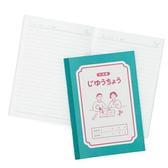 Lined Notebook: Teal + Pink Friends (B6)