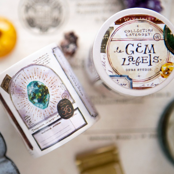 Gem Label Sticker Memo Roll