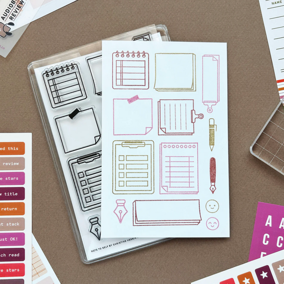 Note to Self Clear Stamp Set