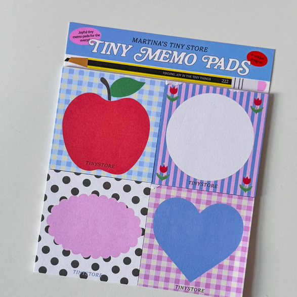 Tiny Memo Pad - Set of 4