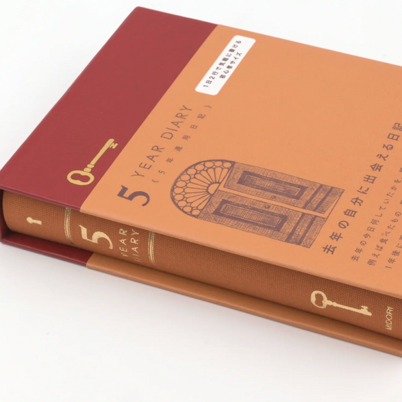 Mini Midori Five Year Diary - Red