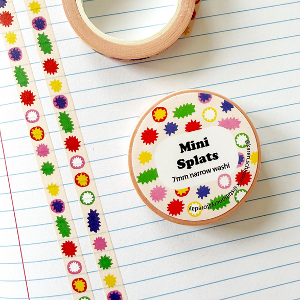 2026 Stationery Store Day Mini Splats Washi Tape (7mm)