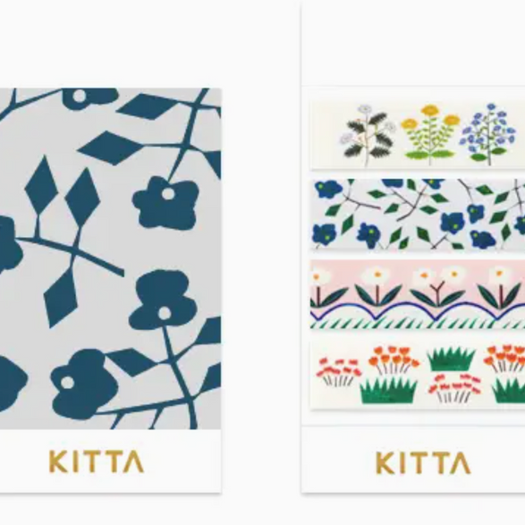 Kitta Tab Washi Stickers - Florals