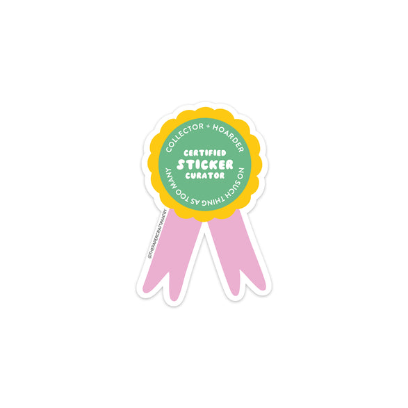 Certified Sticker Curator Badge Vinyl Sticker