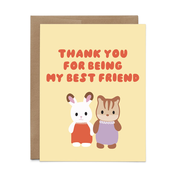 Thank You For Being My Best Friend Card