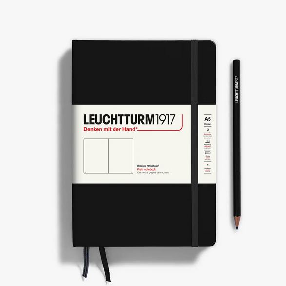 Leuchtturm Blank Notebook: Black (A5)