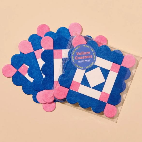 Blue + Pink Coasters