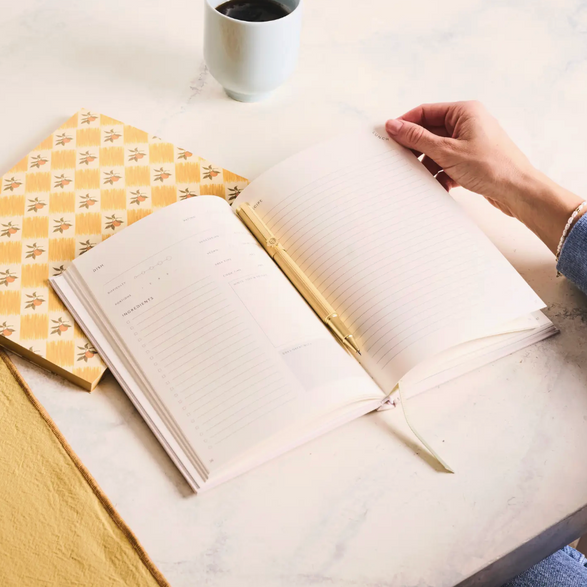 Blue & White Recipe Journal Notebook