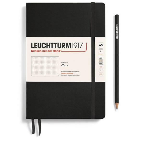 Leuchtturm Dot Grid Notebook: Black (A5)