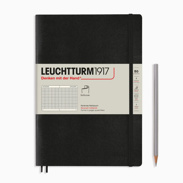 Leuchtturm Graph Notebook: Black (Soft Cover) - B5