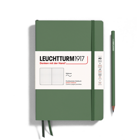 Leuchtturm Dot Grid Notebook: Olive (A5)