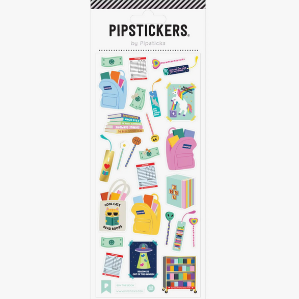 Library Books Sticker Sheet