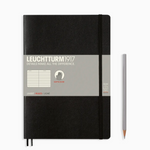 Leuchtturm Lined Notebook: Black (Soft Cover) - B5