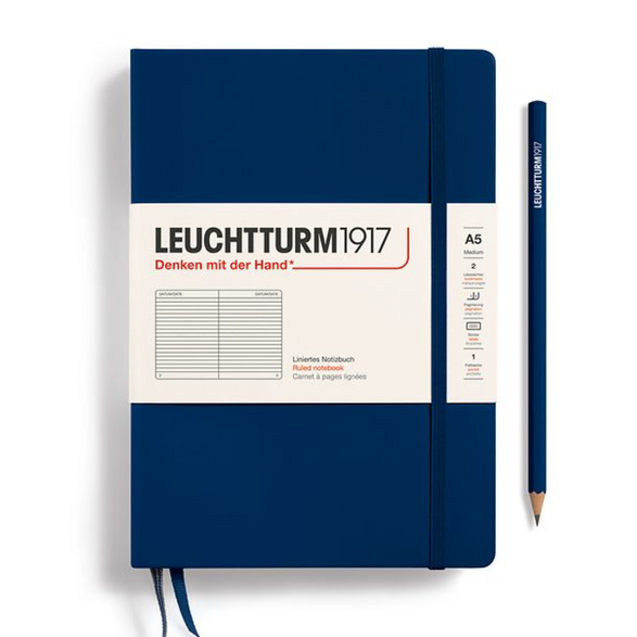 Leuchtturm Lined Notebook: Navy (A5)