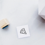 Mini Pizza Rubber Stamp