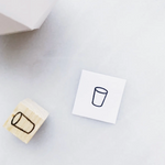 Mini Water Glass Rubber Stamp