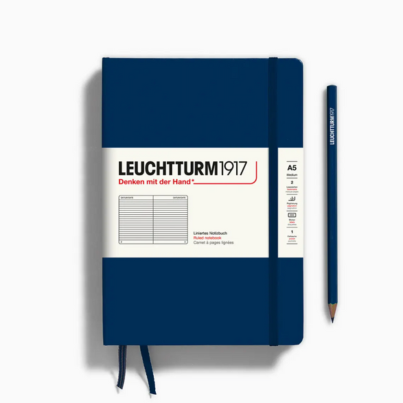Leuchtturm Dot Grid Notebook: Navy (A5)