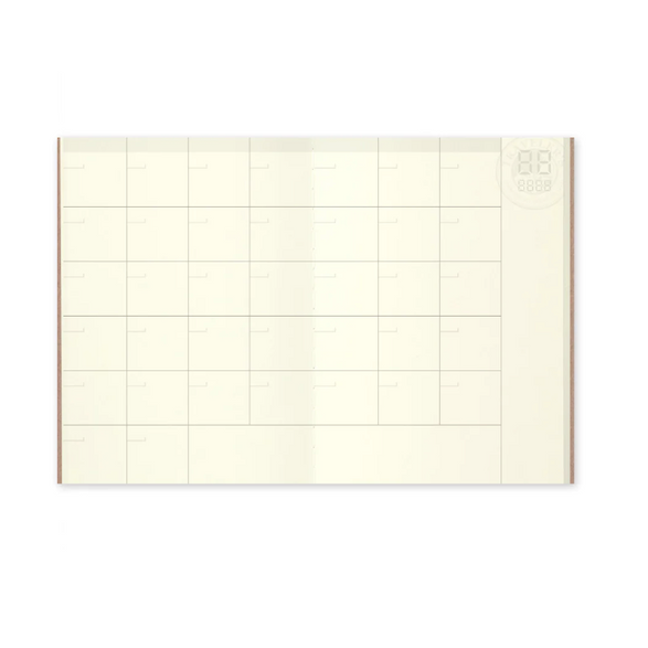 Traveler's Passport Notebook 006 - Undated Monthly Planner Refill