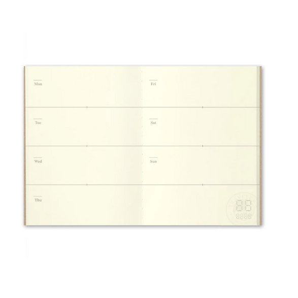 Traveler's Passport Notebook 007 - Undated Weekly Planner Refill