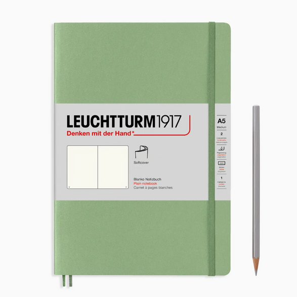 Leuchtturm Blank Notebook: Sage (Softcover) - A5