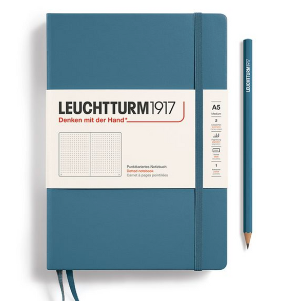 Leuchtturm Dot Grid Notebook: Stone Blue (A5)
