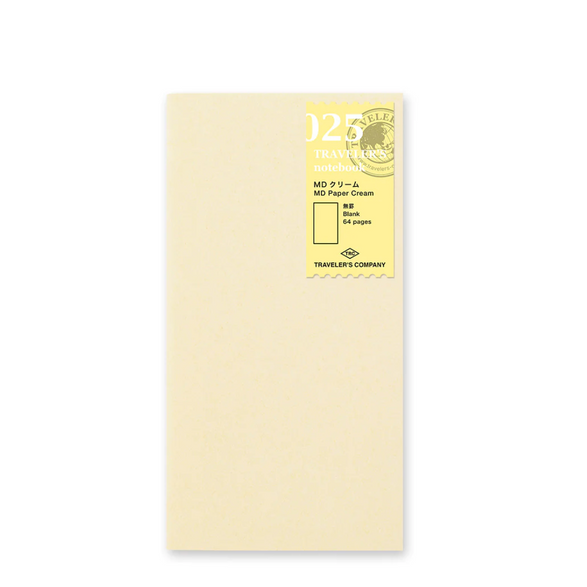 Traveler's Regular Notebook 025 - Blank Cream Paper Refill