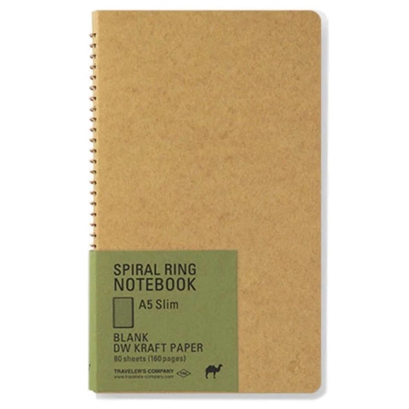 Traveler's Company Blank Spiral Notebook (Kraft Paper) - 2 Size Options