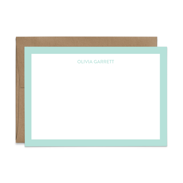 Custom Stationery: Classic Border - 14 Color Options