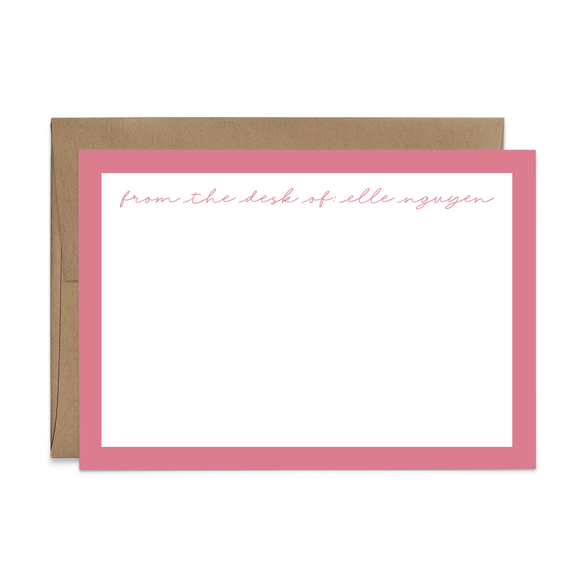Custom Stationery: Classic Border - 14 Color Options