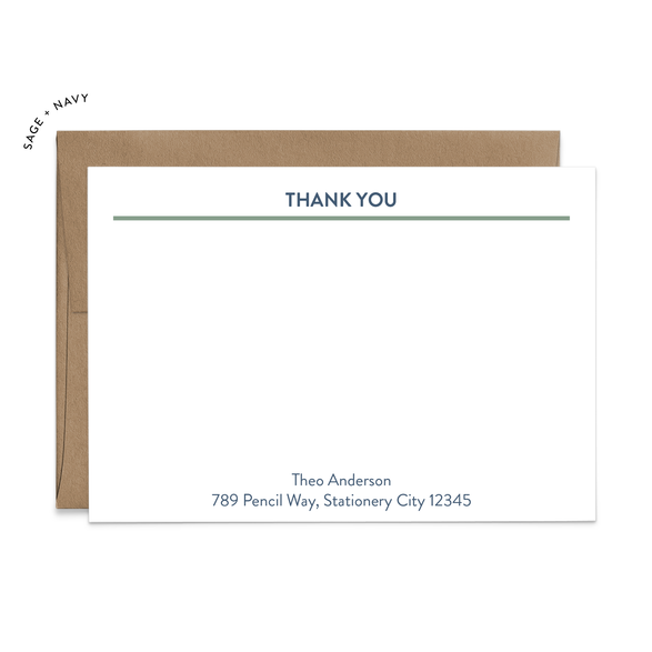 Custom Stationery: Minimal Thank You