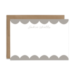 Custom Stationery: Scallop Border - 14 Color Options