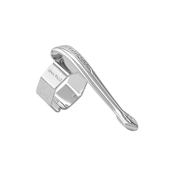 An image of a silver deluxe clip for a Kaweco fountain and rollerball pen
