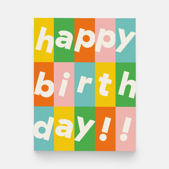 Happy Birthday Colorful Grid