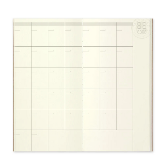Traveler's Regular Notebook 017 - Undated Monthly Planner Refill