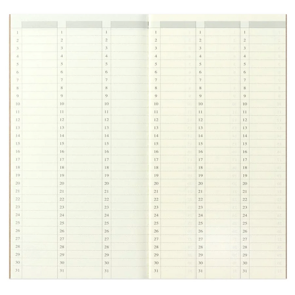 Traveler's Regular Notebook 018 - Undated Weekly Planner Refill